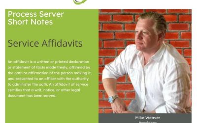 360 Legal Short Notes – Service Affidavits