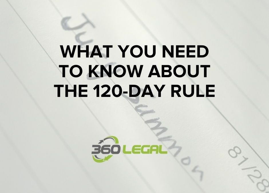 WHAT YOU NEED TO KNOW ABOUT THE 120-DAY RULE