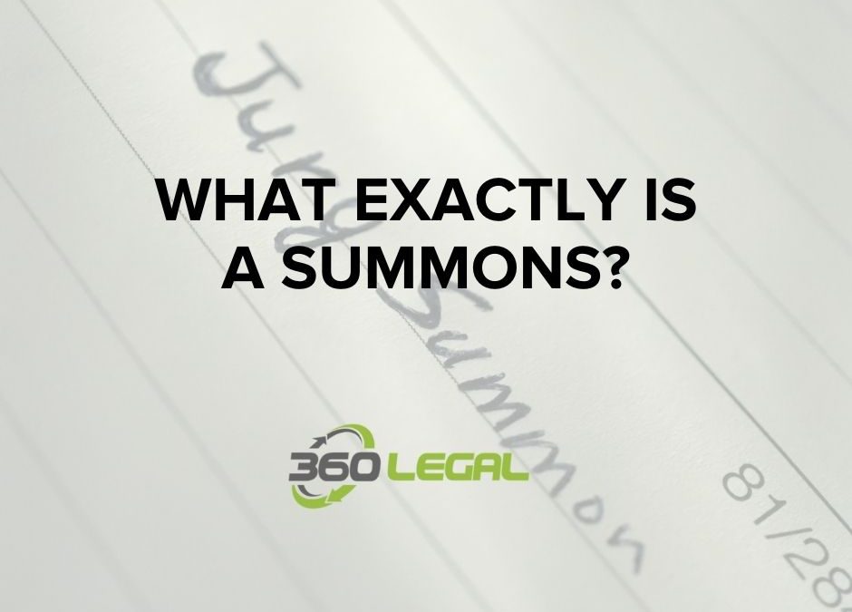 What Exactly is a Summons?