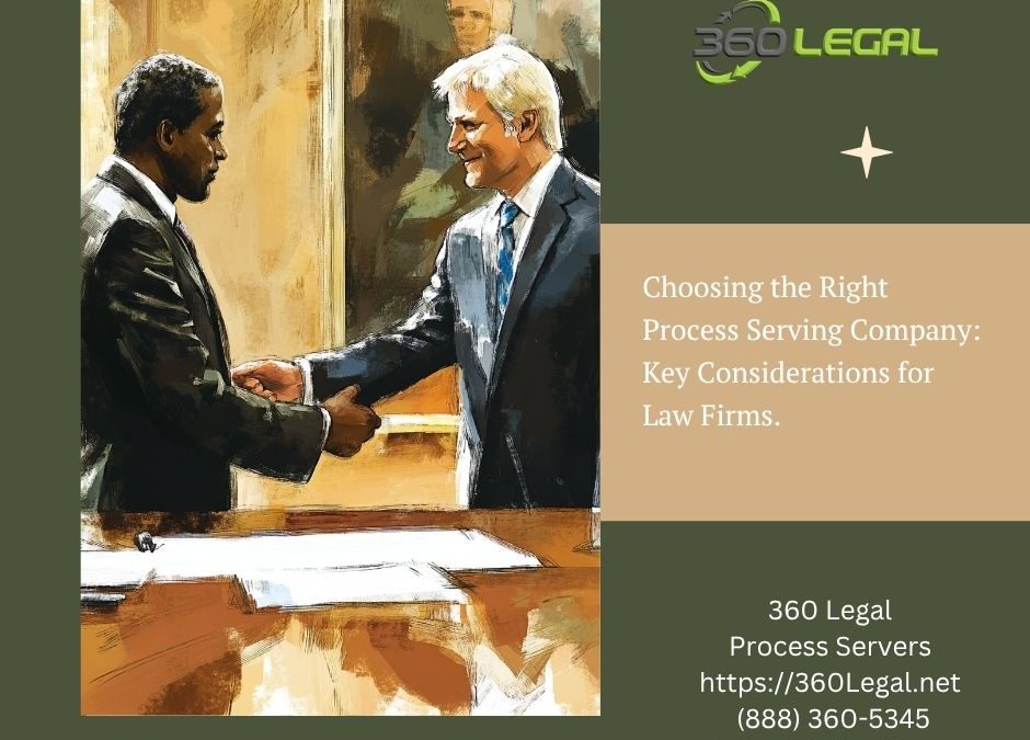 Choosing the Right Process Serving Company: Key Considerations for Law Firms