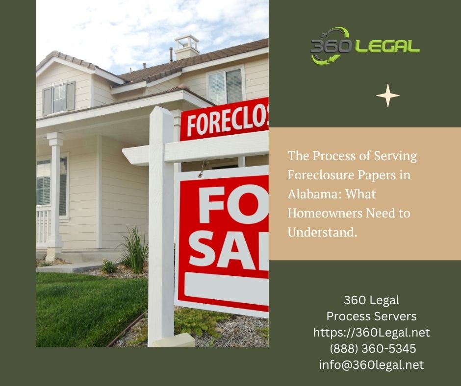 The Process of Serving Foreclosure Papers in Alabama: What Homeowners Need to Understand.