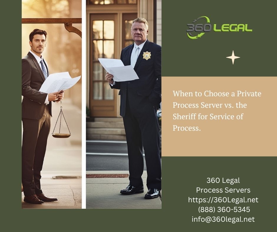 When to Choose a Private Process Server vs. the Sheriff for Service of Process.
